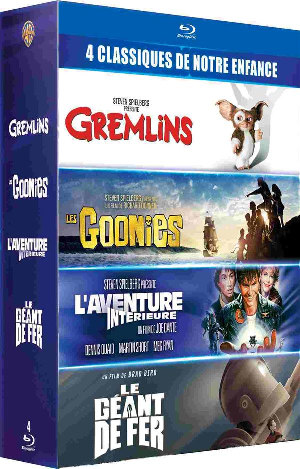 4 classiques de notre enfance - Coffret : Gremlins + Les Goonies + L'Aventure intérieure + Le Géant de fer