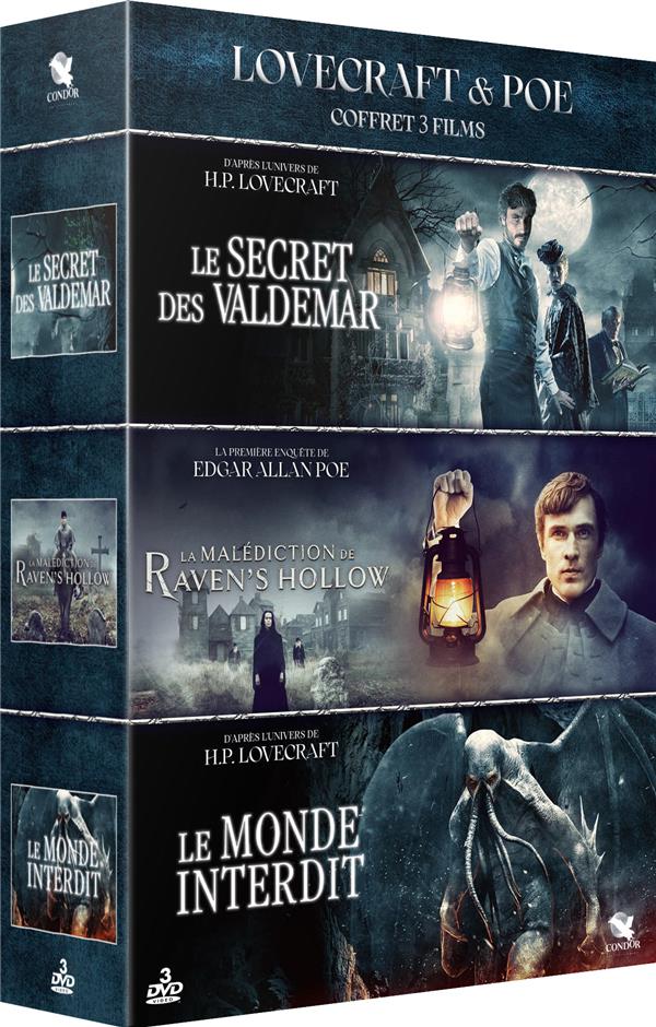 Lovecraft & Poe - Coffret 3 films : Le Territoire des Ombres : Le secret des Valdemar & Le monde interdit  + La Malédiction de Raven's Hollow