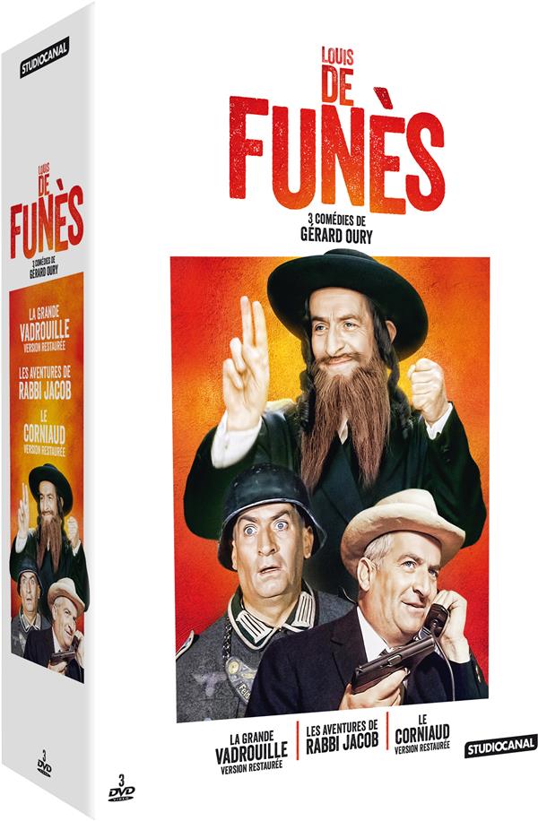 Louis de Funès, 3 comédies de Gérard Oury : La grande vadrouille + Les aventures de Rabbi Jacob + Le corniaud