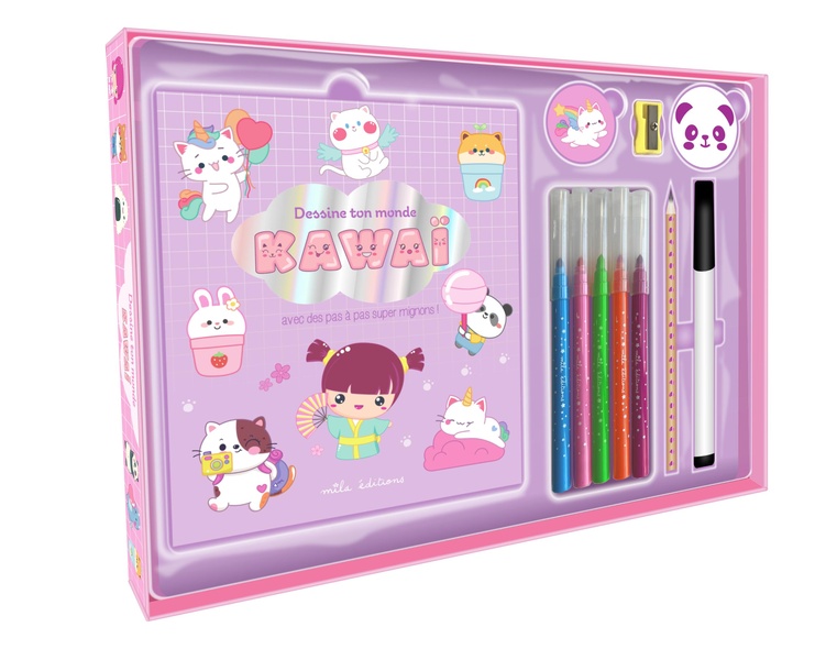 Dessine ton monde kawai : Avec des pas à pas super mignons !