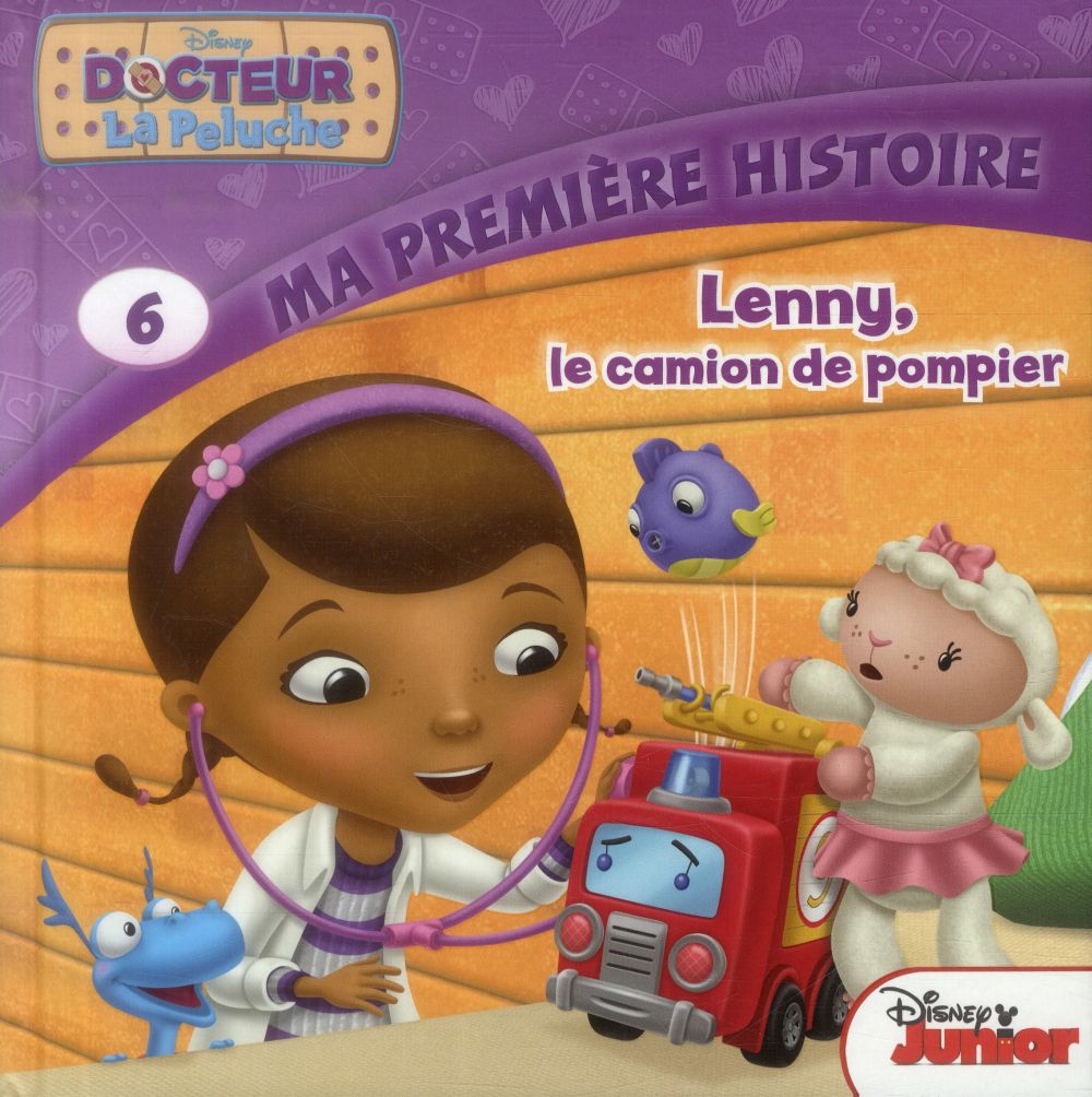 Docteur la peluche - lenny, le camion de pompier