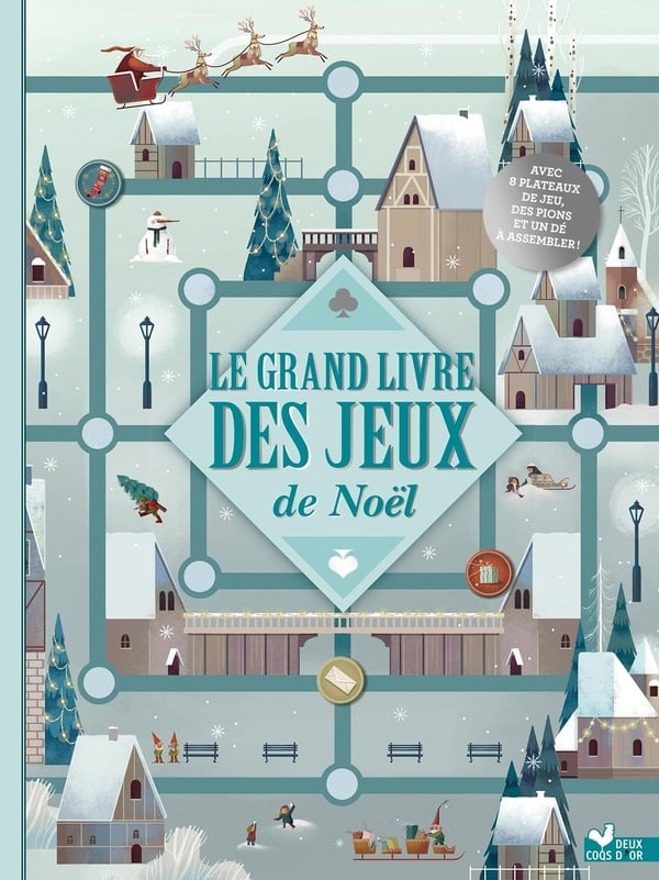 Le grand livre des jeux de Noël - livre avec plateaux et pions