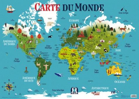 Poster carte du monde