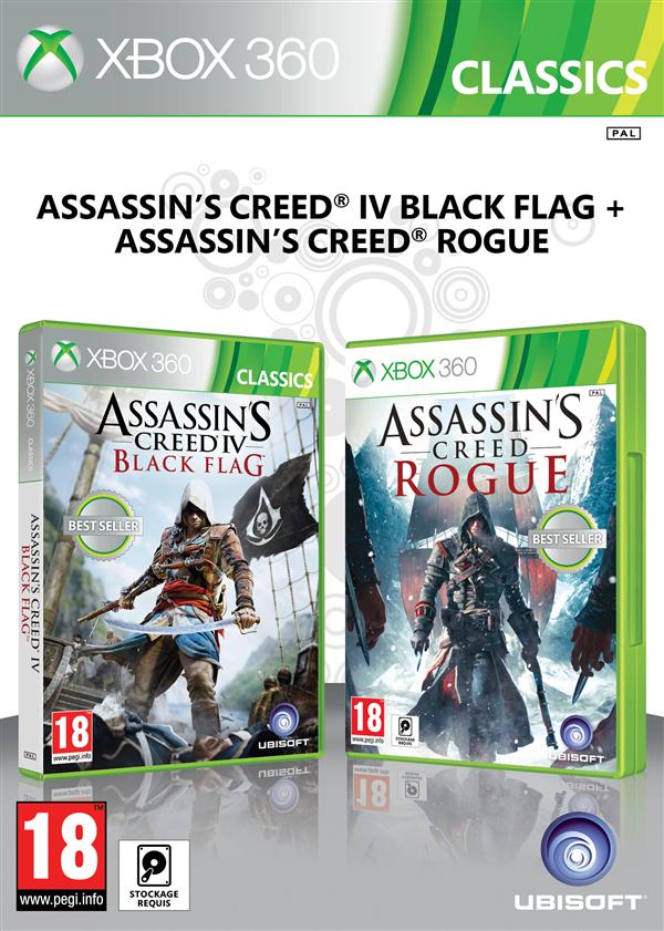 Assassin' Creed 4 : Flag + Assassin' Creed Rogue Jeux PS3 - vue 3
