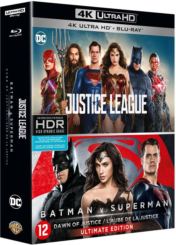 DC Universe - Coffret 2 films : Justice League + Batman v Superman : L'aube de la justice