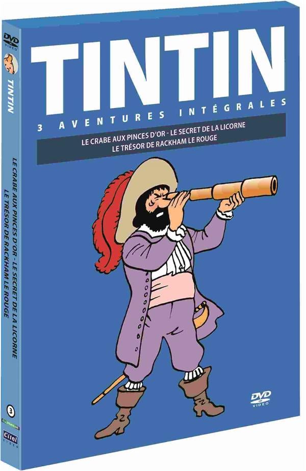 Tintin - 3 aventures - Vol. 3 : Le Secret de la Licorne + Le Trésor de Rackham le Rouge + Le Crabe aux pinces d'or