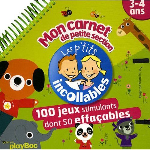 Les incollables - mon carnet de jeux effacables - petite section