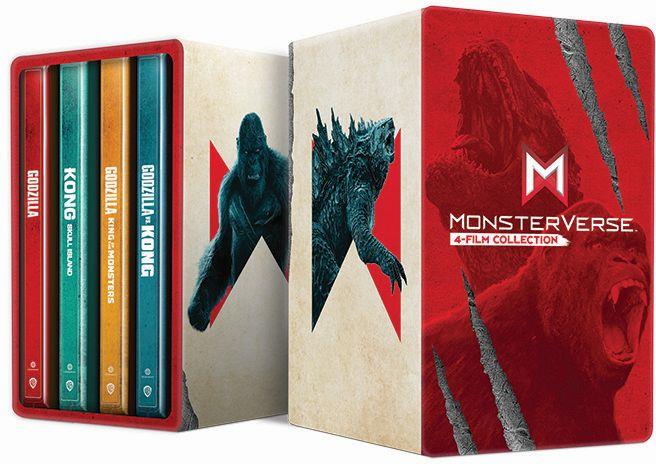 MonsterVerse (Godzilla/Kong) - Collection 4 films : Godzilla + Godzilla : Roi des monstres + Kong : Skull Island + Godzilla vs Kong