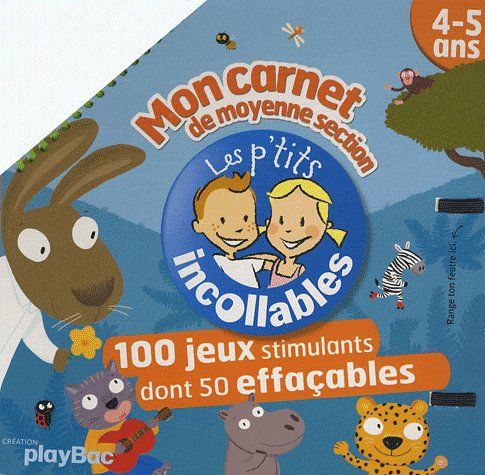 Les incollables - mon carnet de jeux effacables - moyenne section