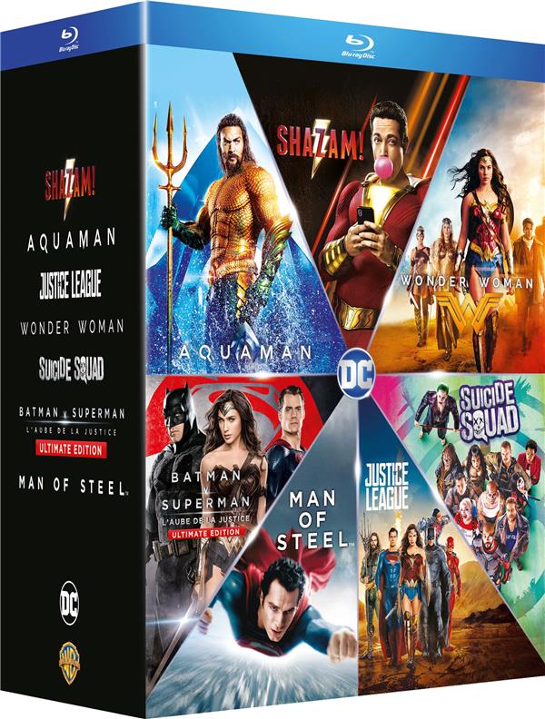 DC Universe - L'intégrale des 6 films : Justice League + Wonder Woman + Suicide Squad + Batman v Superman : L'aube de la justice + Man of Steel + Aquaman