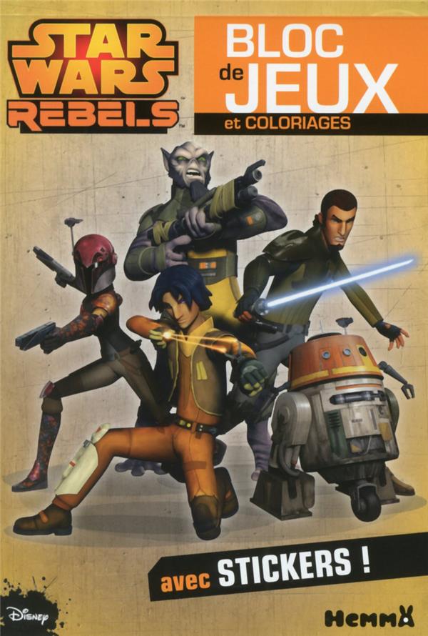 Star Wars rebels - bloc de jeux et coloriages avec stickers