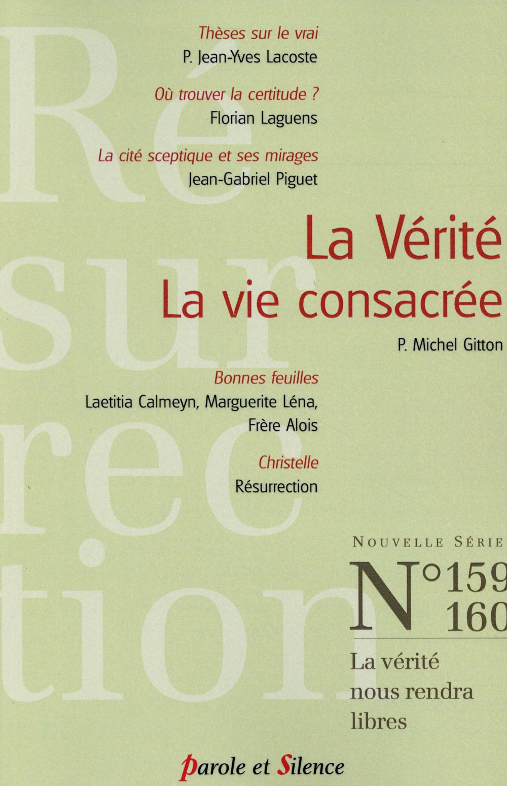 Collectif Résurrection N° 160-161