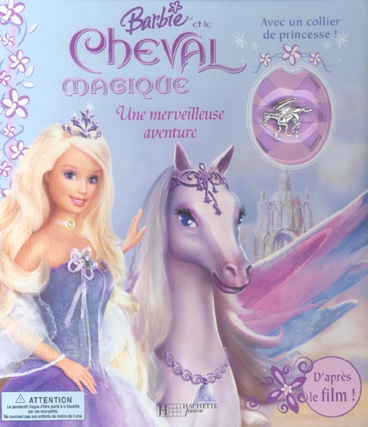 Barbie et le cheval magique - tout carton avec un collier