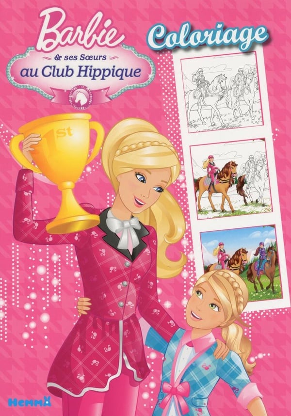 Barbie et ses soeurs au club hippique - coloriage