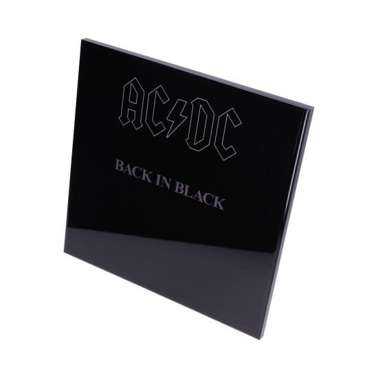 Cadre crystal mural AC/DC - Back in Black - 32 x 32 cm