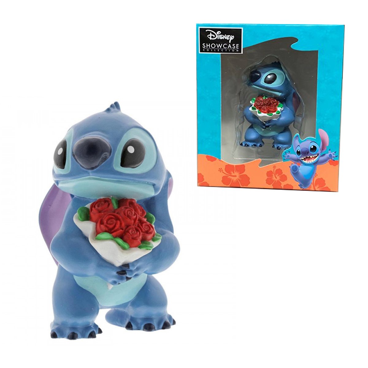 Figurine - Stitch avec fleurs -  Lilo et Stitch Window Box (Disney) - 7 cm