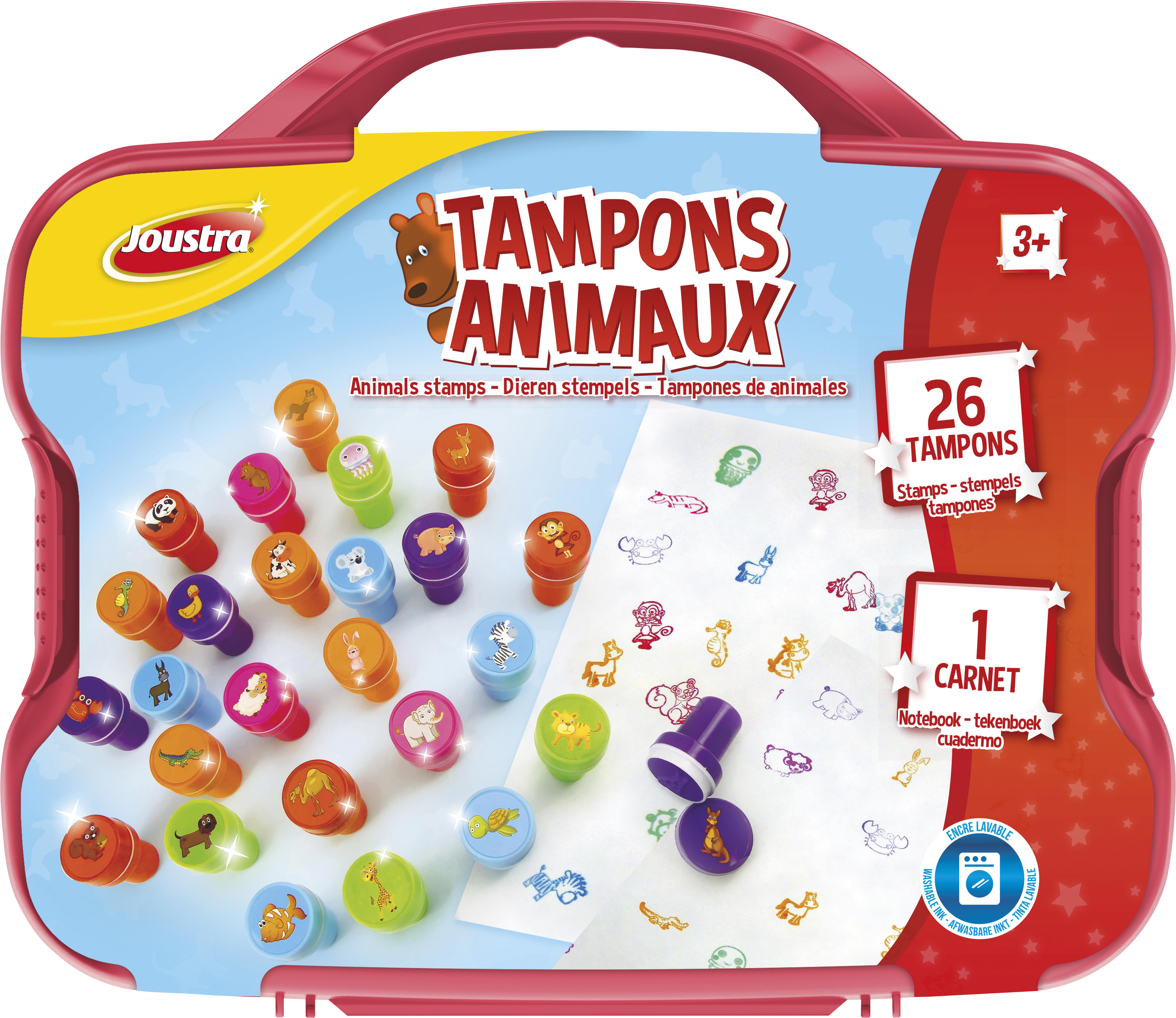 Mallette tampons animaux Joustra - 26 pièces